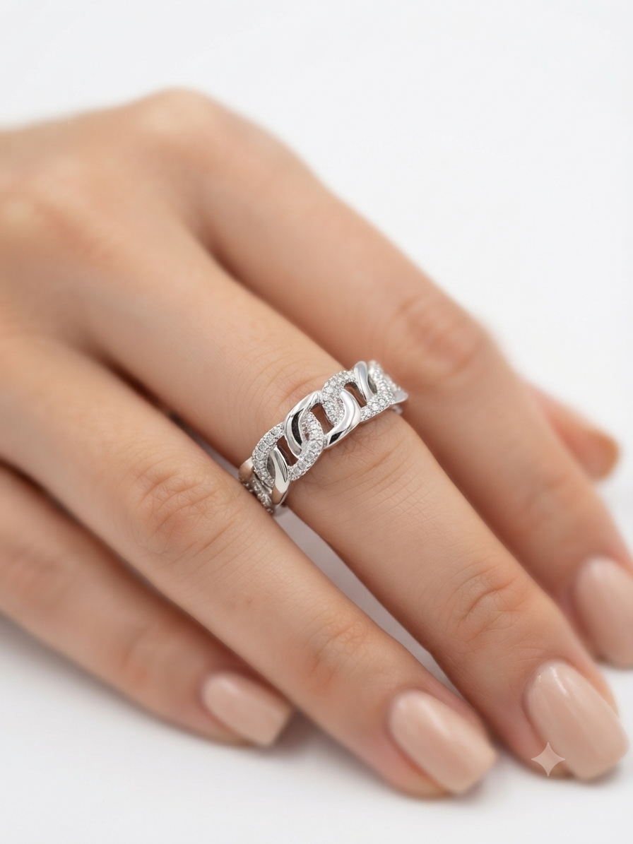 Anillo Cadena de Plata