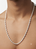 Cadena de Plata Trenzada cordón