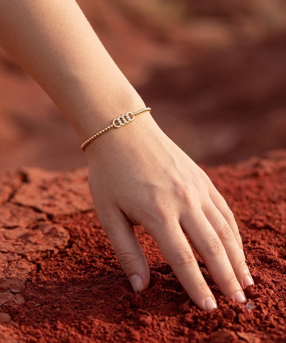 Pulsera de Plata de ley 925 con baño de oro