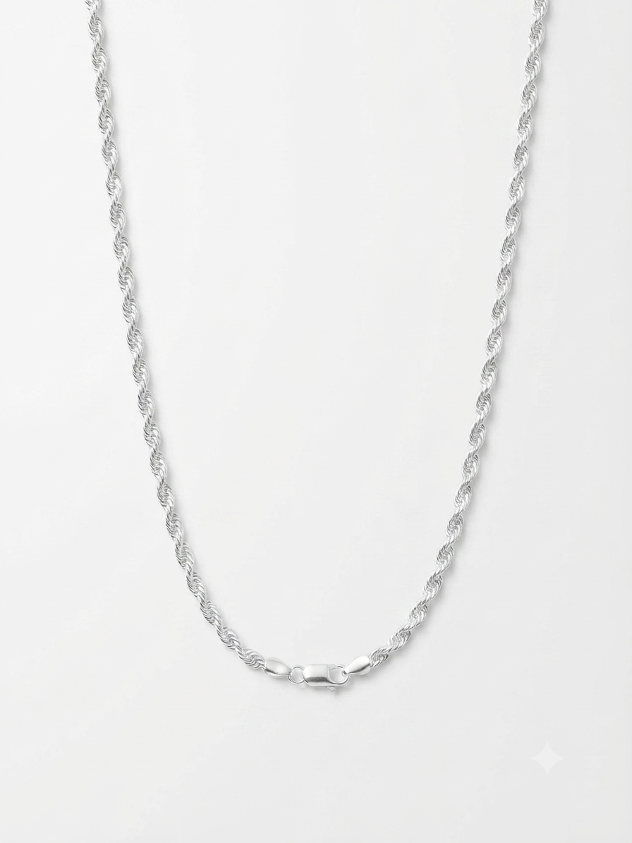Cadena trenzada de Plata