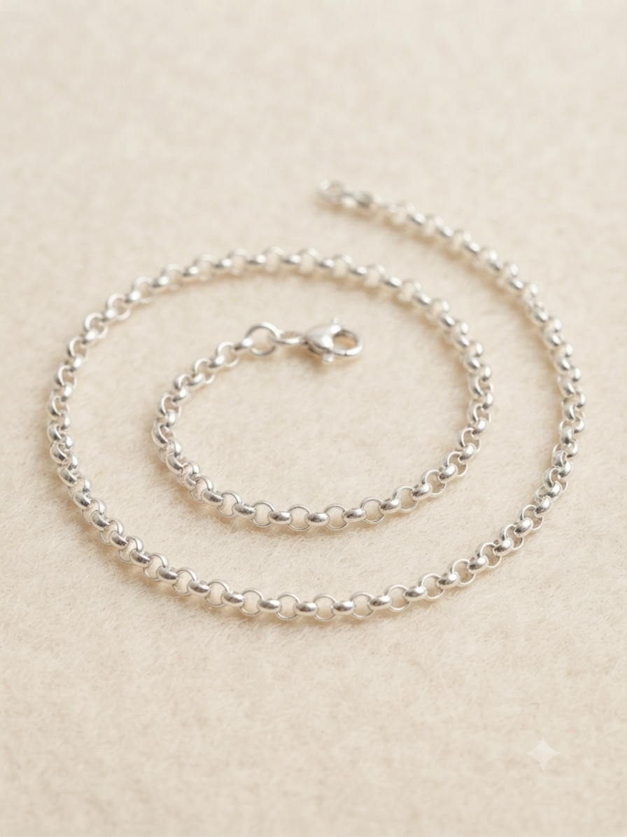 Cadena Rolo de plata