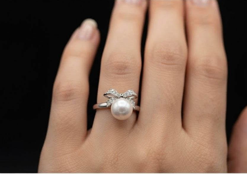 Anillo de Perla y Circonitas