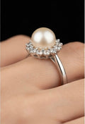 Anillo de Perla y Circonitas