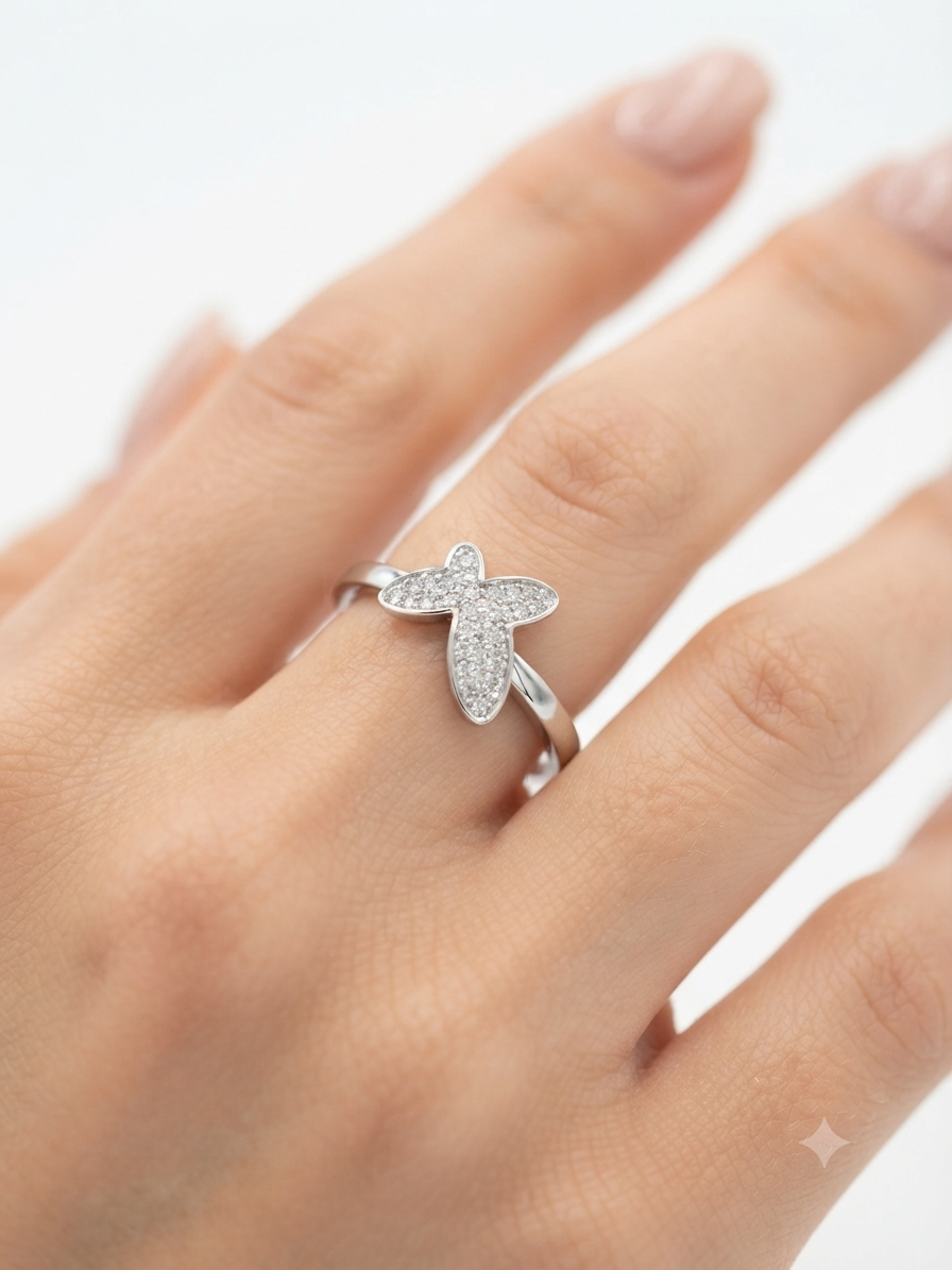 Anillo de Plata de Mariposa