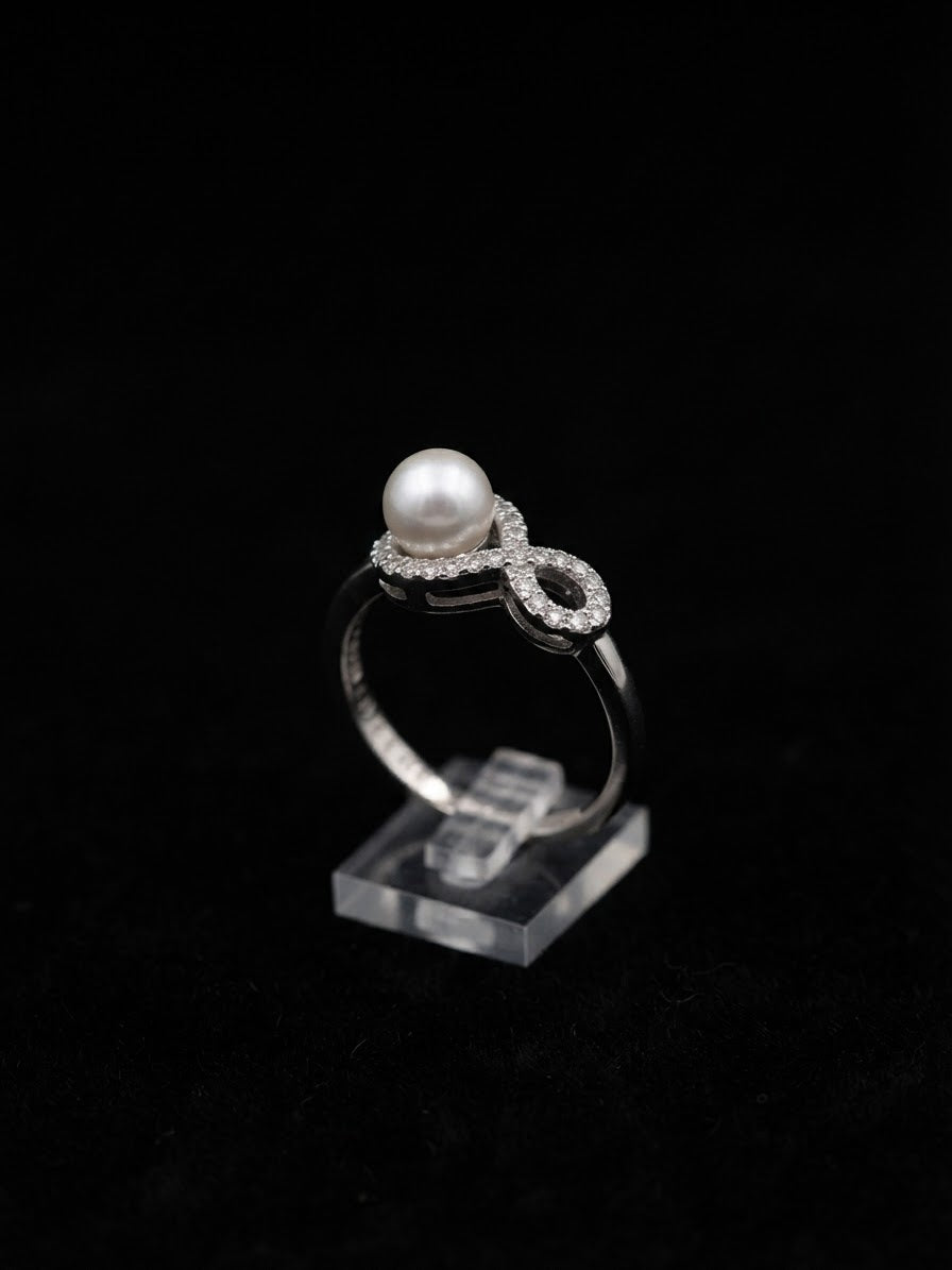 Anillo de Perla y Circonitas