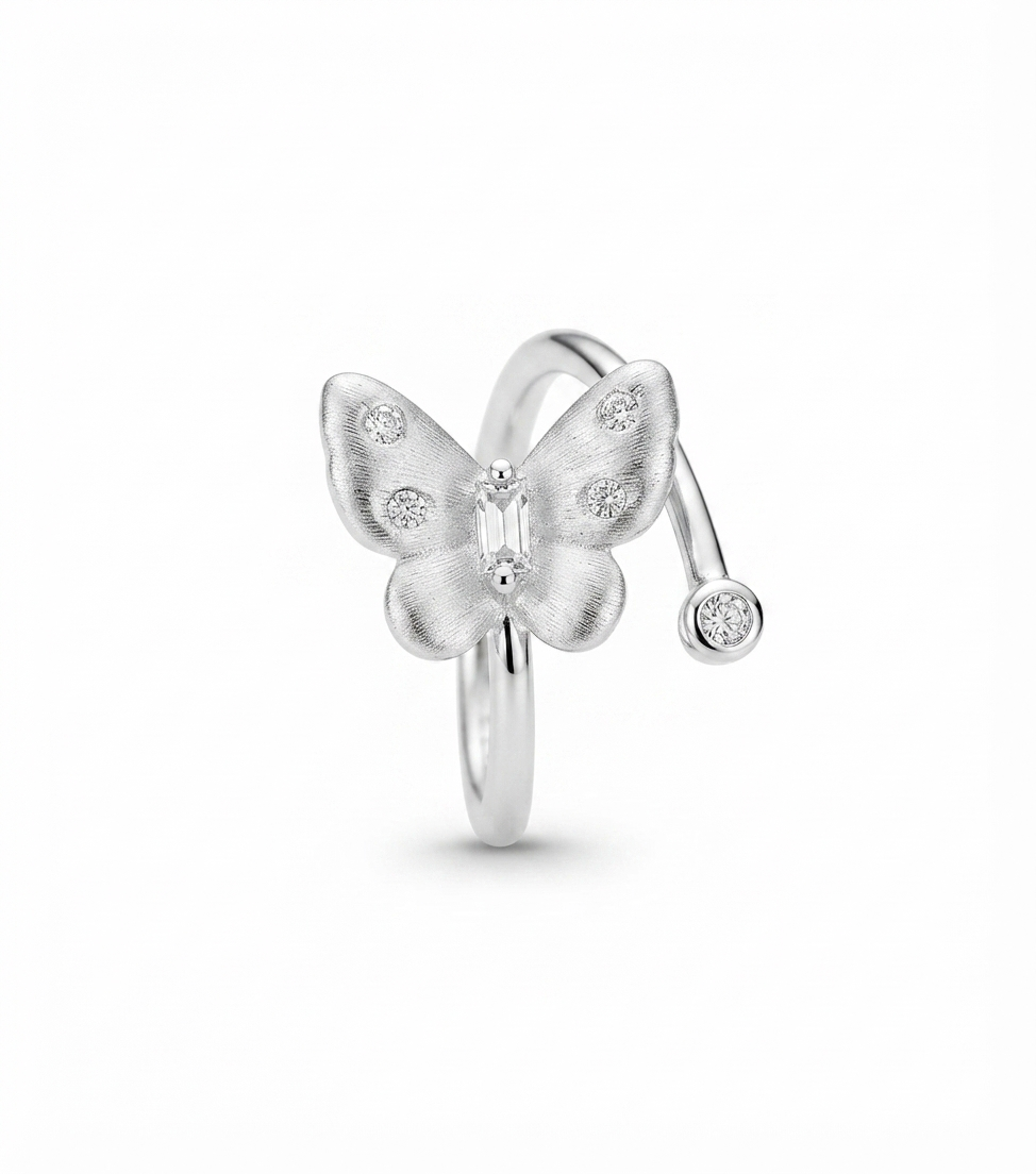 Anillo de Plata de Mariposa